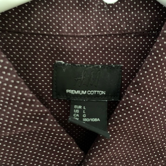 H&M Dotted Long Sleeved button down - Picture 2 of 2